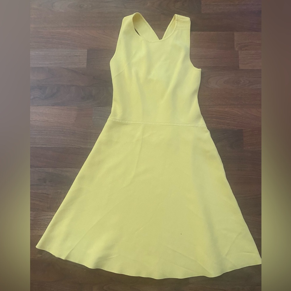 7th Ave Design Studio Yellow Sleeveless A-Line Dress - Size M